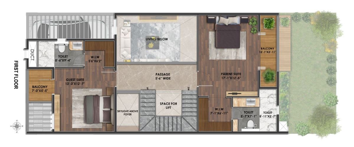 Surya Valencia 4 BHK Villa Floorplan